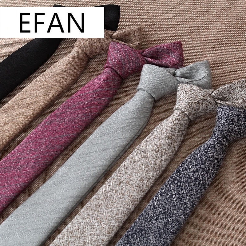 Cà Vạt Cotton 6cm Họa Tiết Sọc Thời Trang Công Sở Cho Nam