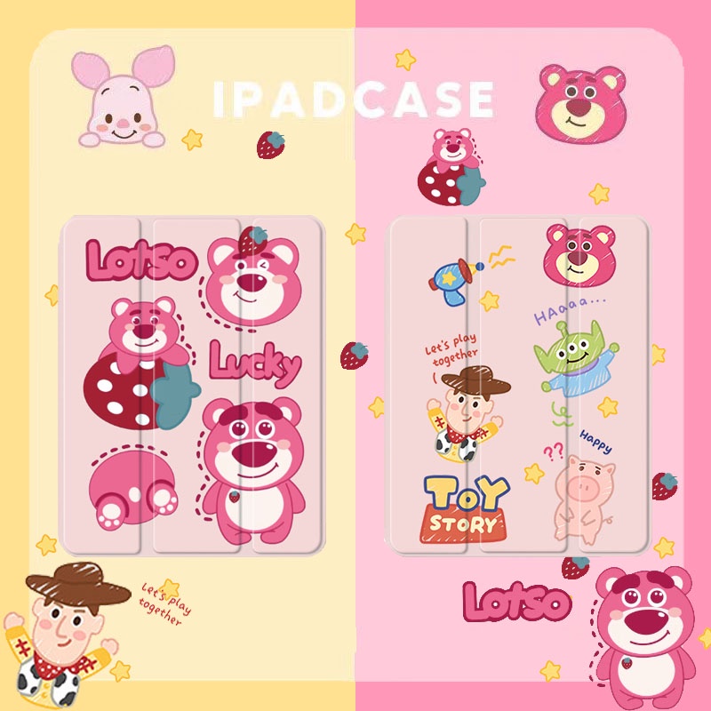 Ốp Máy Tính Bảng Bằng Acrylic Hình Động Vật Có Ngăn Đựng Bút Cho ipad Mini 4 5 ipad gen8 gen9 gen10 air5 air4 air1 / 2 Mini 4 5 ipad pro 2021