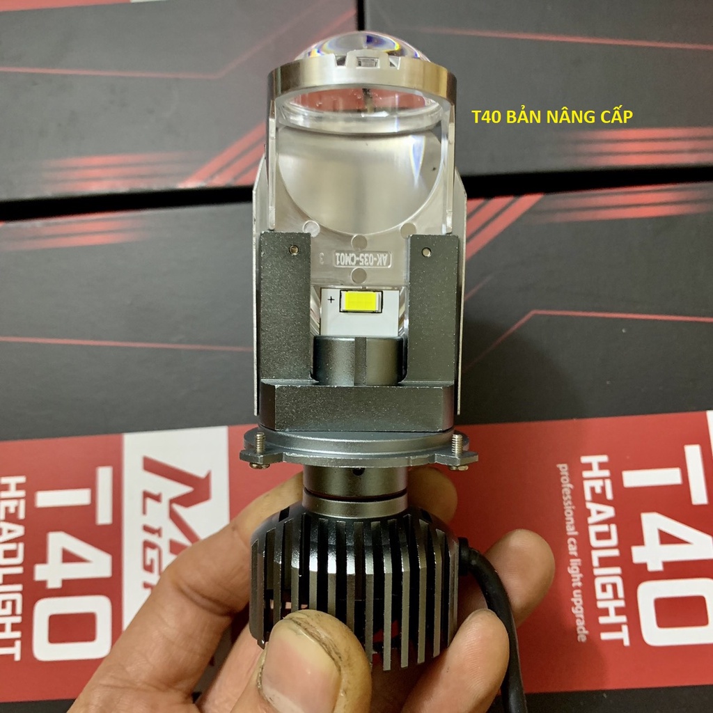 Đèn led bi cầu T40 công suất 45w đường cắt siêu đẹp