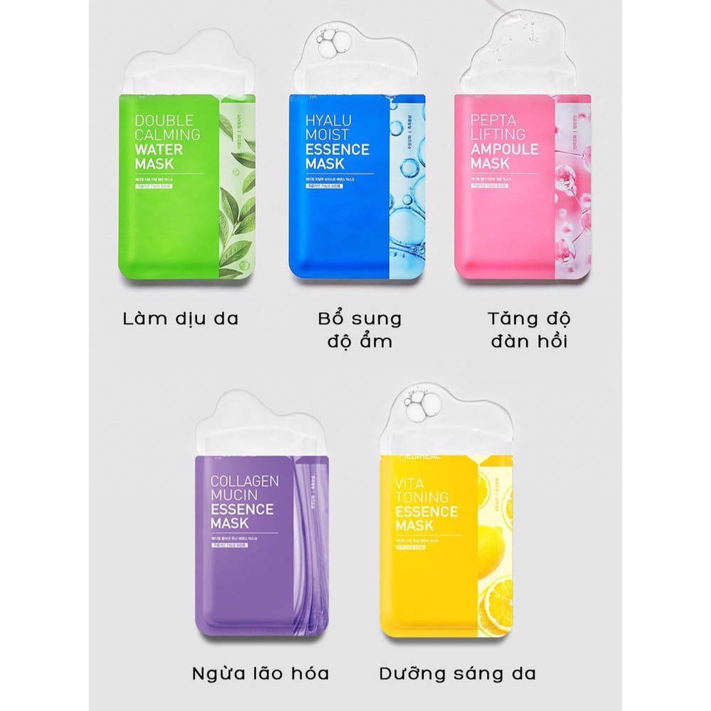 Mặt nạ cấp ẩm, dưỡng trắng, làm dịu da, loại bỏ bã nhờn và cung cấp dưỡng chất Mediheal 20-25ml