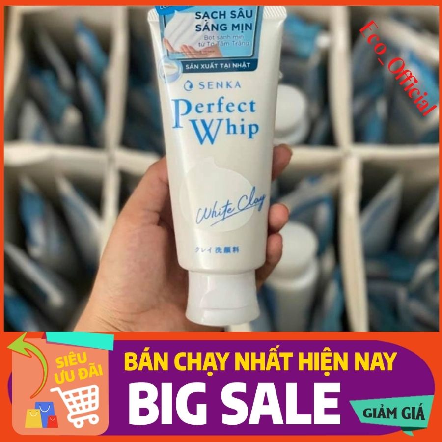 [ Mẫu mới 2021 ] Sữa rửa mặt tạo bọt chiết xuất tơ tằm trắng Senka Perfect Whip 120g