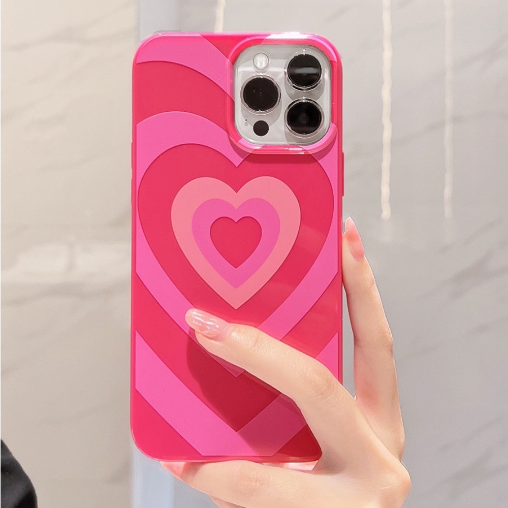 Ốp Điện Thoại Silicon Mềm Bo Viền Hình Trái Tim Màu Kẹo Cho IPhone 14 13 12 11 Pro Max XS X XR 7 8 Plus