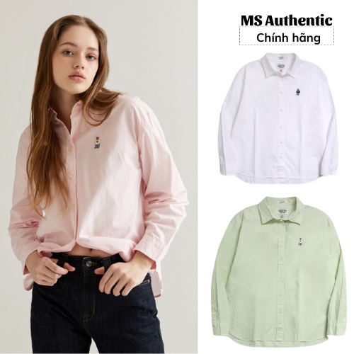 【Order】Áo sơ mi Whoau chính hãng basic thời trang dáng lửng form vừa người vải dày dặn | WHYAD2327F