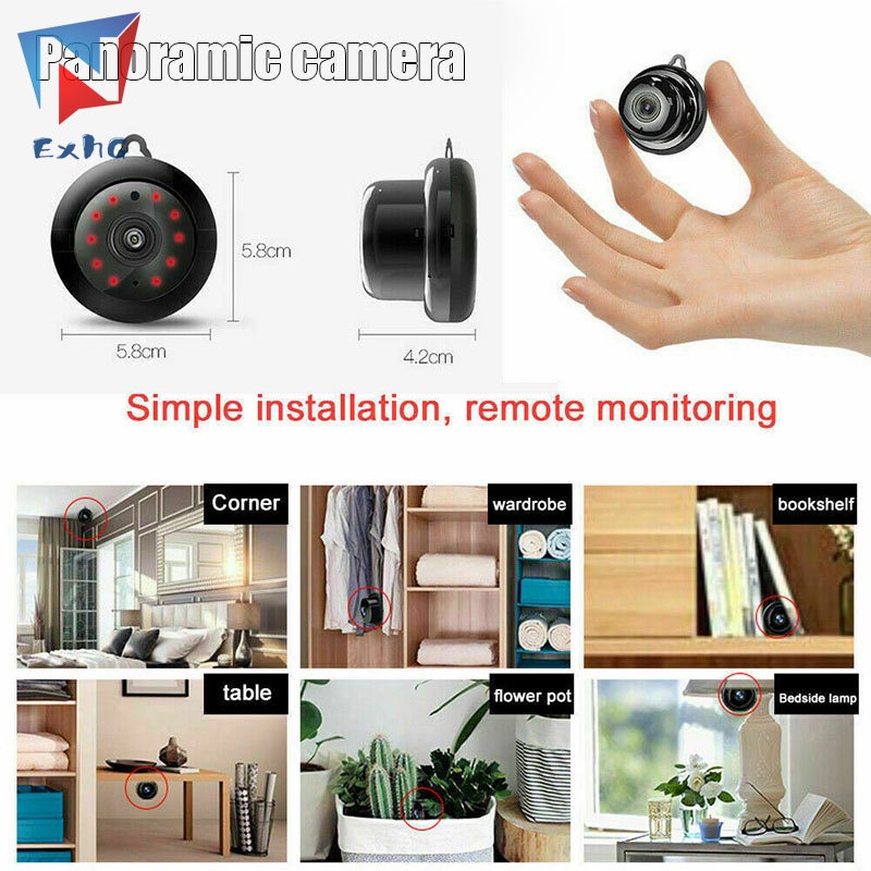 Camera Giám Sát Mini Không Dây 720P HD 720P Kết Nối Wifi Điều Khiển Từ Xa