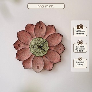  Đồng Hồ Hoa Sen Cổ Điển Đồng Hồ Kim Trôi Đồng Hồ Treo Tường Hoa Sen Decor Trang Trí 