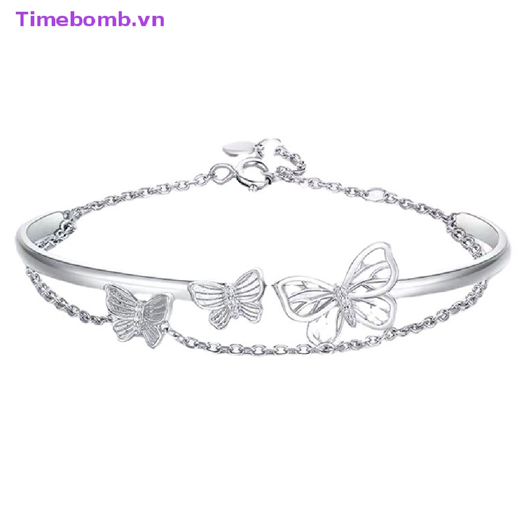 # Túi Xách Nữ Thời Trang # Vòng Tay Hai Lớp Dạng Xích Mở Hình Bướm Lấp Lánh Tùy Chỉnh Thời Trang Cho Nữ