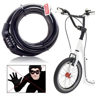 Bicycle Lock Anti-Theft Security Code Combination Lock Steel Bike Cable Lock