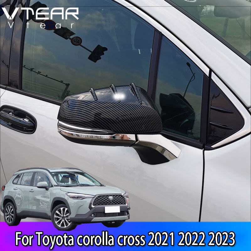 Khung Bảo Vệ Gương Chiếu Hậu Chống Trầy Màu Đen / Bạc Bằng Sợi carbon Cho Toyota COROLLA CROSS 2021 2022 2023