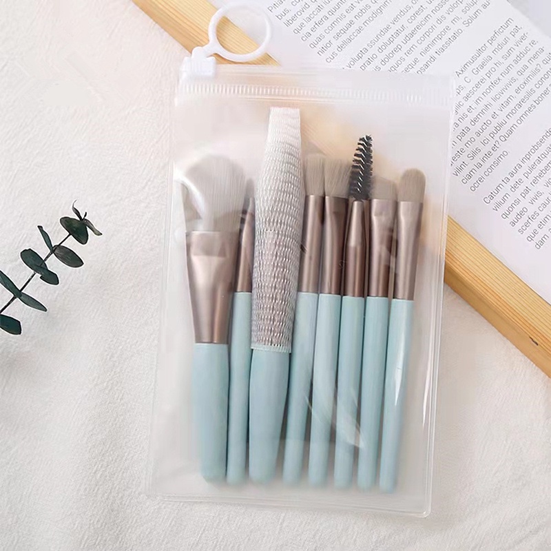 Set 8 Cọ Trang Điểm Đầu Tròn Mềm Mại Tiện Dụng