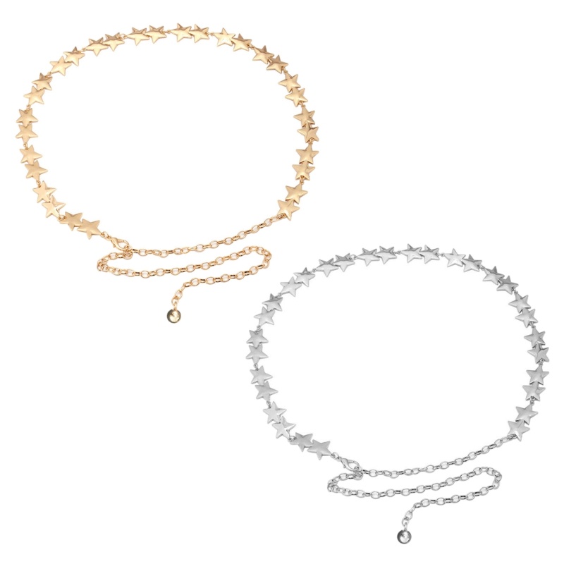 Thắt Lưng Dây Xích Gắn Ngôi Sao Trang Trí Quần Jean Cho Nữ