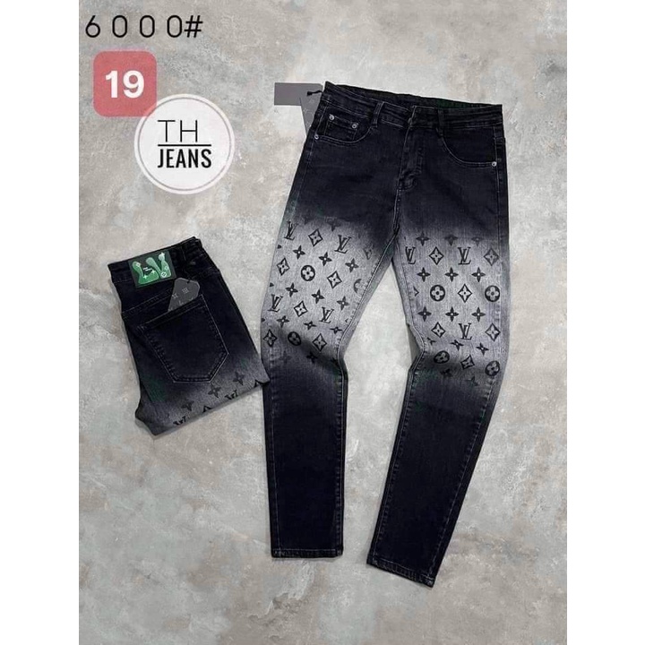 Quần jean nam đen loang màu CAO CẤP chất bò co giãn-form chuẩn-trẻ trung-AHFASHION