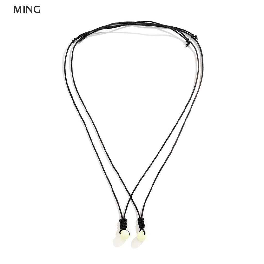 Ming Goth Vòng Cổ Choker Hai Lớp Bằng Đá Dạ Quang Đơn Giản Có Thể Điều Chỉnh Handmade Dành Cho Nữ TH