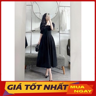 Đầm Thiết Kế Xòe Dáng Dài Tay Lỡ Hàng Quảng Châu V3065 - Yamy888