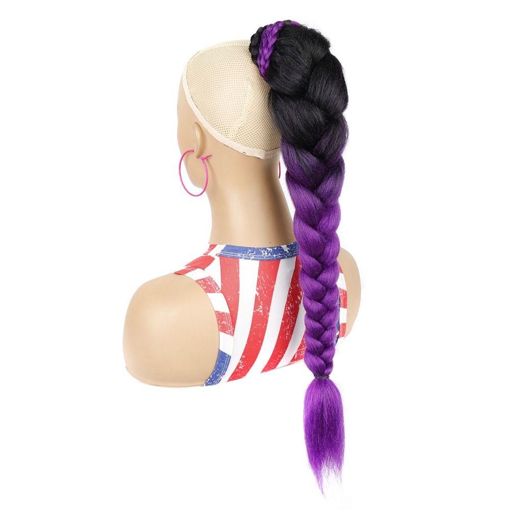 LOMBARD Dây Buộc Tóc Đuôi Ngựa Bằng Sợi Tổng Hợp Màu Gradient Dễ Phối Đồ DIY Cho Nữ