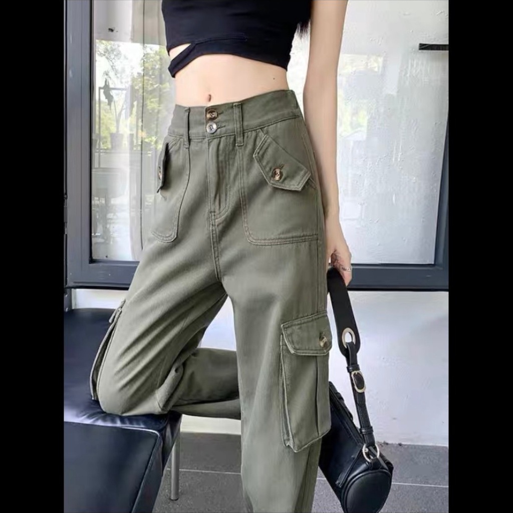 Quần dài túi hộp kaki cargo pants Unisex ống suông nam nữ 4 túi phong cách hiphop Vietcen