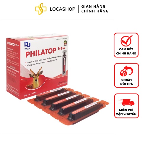 PHILATOP NEW cho trẻ em biếng ăn chậm lớn còi xương, người già đề kháng kém (hộp 20 ống) Locashop