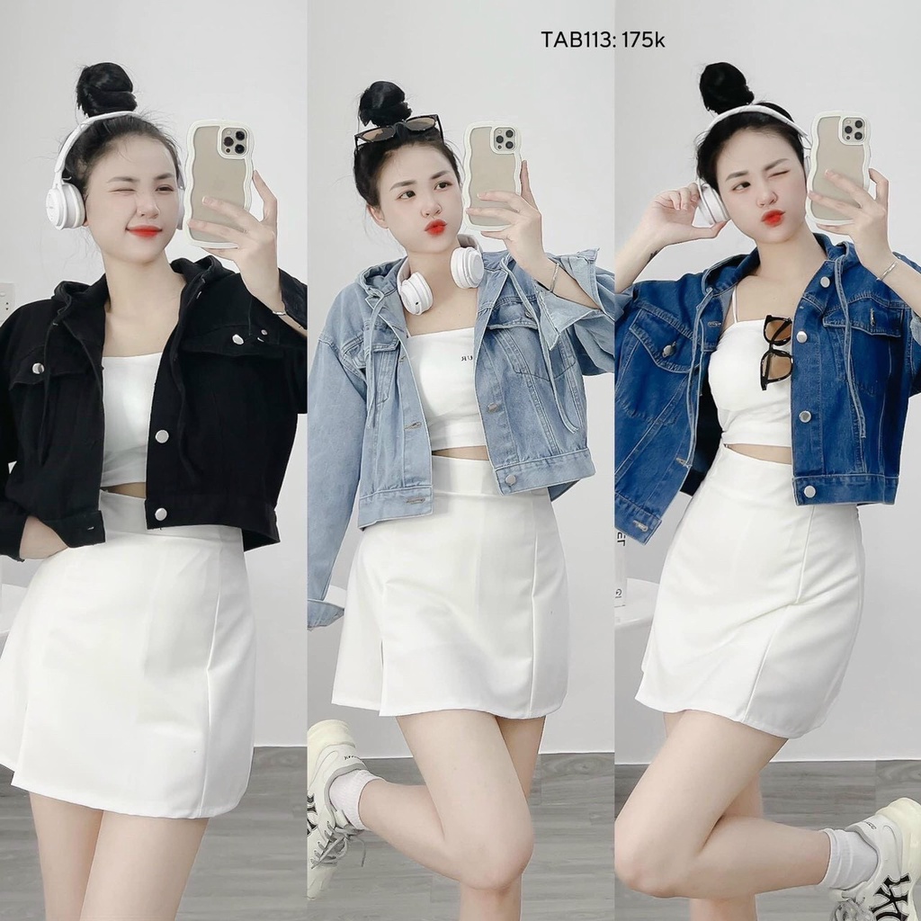 ÁO KHOÁC JEANS CROPTOP (KÈM VIDEO HÌNH THẬT)