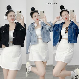 Áo khoác jeans croptop