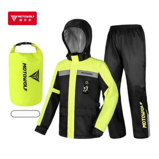 Bộ áo mưa chống thấm MOTOWOLF MDL0402 chính hãng, áo mưa cao cấp Đi Xe Máy Nam Nữ Tiện Lợi