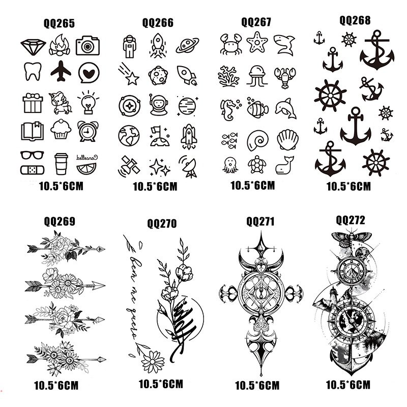 Hình Xăm Dán Tạm Thời Chống Thấm Nước 10.5 * 6CM Trong Vòng 10-15 Ngày