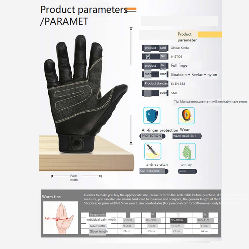 Xinda Găng Tay Da Cừu Chống Trượt Chuyên Dụng Cho Luyện Tập Thể Thao