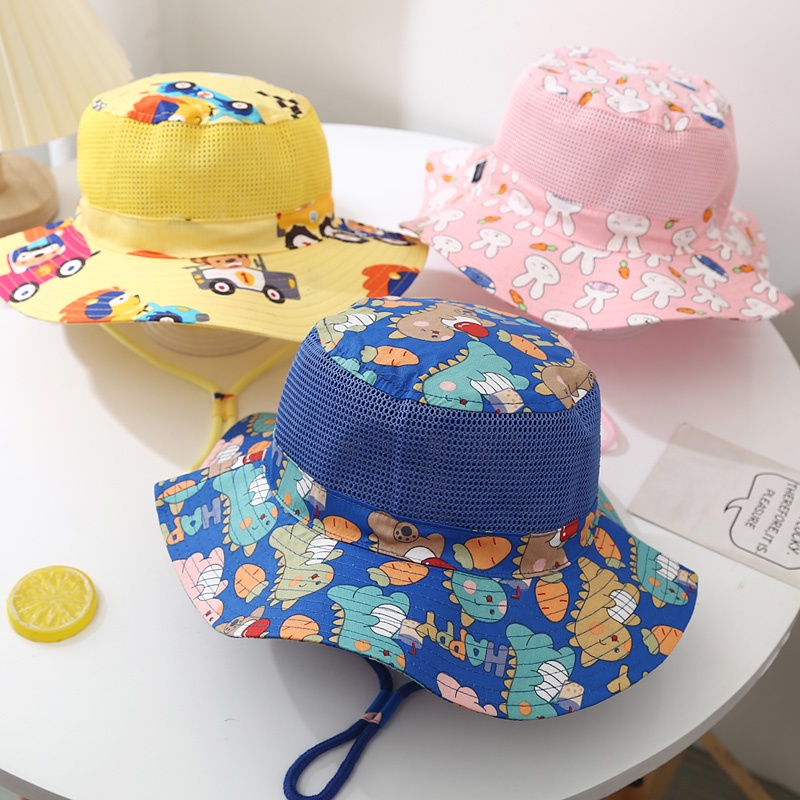 Mũ Tai Bèo Chống Nắng Phối Lưới Mỏng Thời Trang Mùa Hè Cho Bé