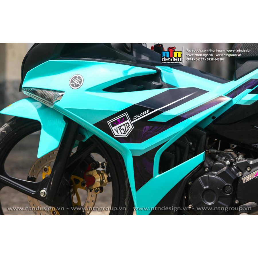 Tem rời Y15ZR 2023 cho Exciter 150 xanh ngọc đen siêu hot