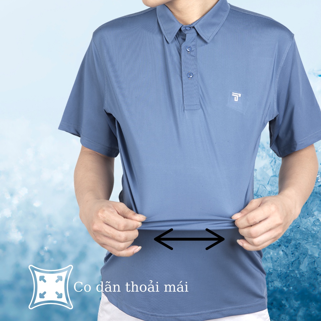 Áo thun nam trung niên Thái Khang vải thun lạnh mặc siêu mát Athun38