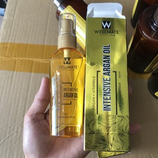 Tinh dầu Phục hồi tóc hư tổn Wellmate Intensive Argan Oil 60ml