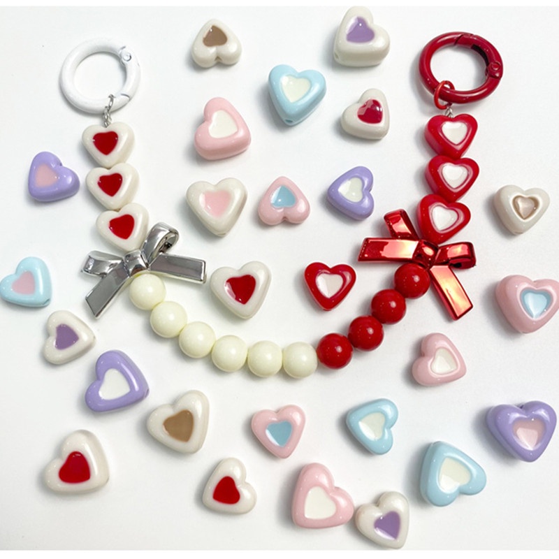 Bộ 10 Hạt Màu Macaron Dùng Làm Trang Sức / Điện Thoại Diy