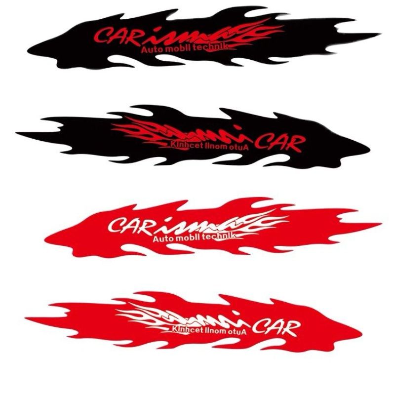 Miếng Dán Che Phủ Vết Trầy Xước Họa Tiết Ngọn Lửa Cá Tính Trang Trí Thân Xe Hơi