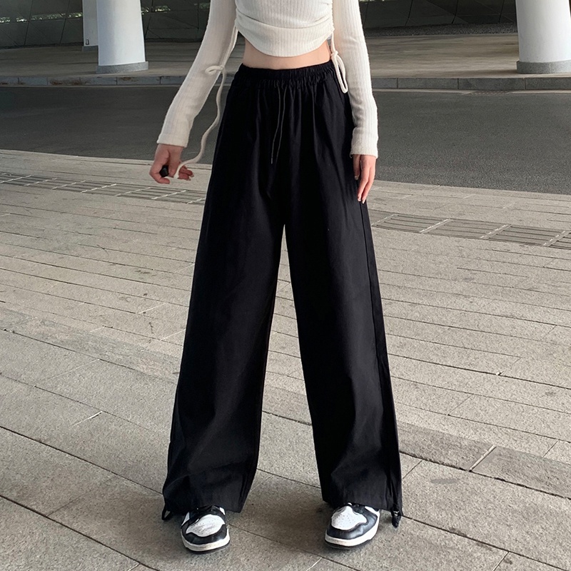 Quần ống rộng XINLANYASHE đơn giản phong cách cổ điển đường phố Hàn Quốc