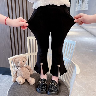 2024 Seluar Quần loe trẻ em Quần Legging dáng rộng Quần xẻ dài