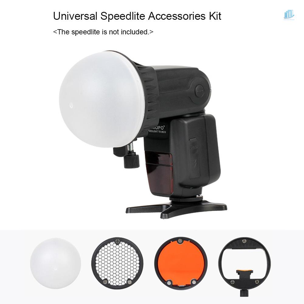 Bộ Phụ Kiện Máy Tạo Độ Ẩm Đèn Flash TRIOPO Speedlite (s2mwvn) Bộ Lọc Khí Có Giá Đỡ Nam Châm Thông Dụng + Bóng + Lưới Tổ Ong + 4 Bộ Lọc Gel Màu Đỏ / Xanh Dương / Xanh Dương / Ye