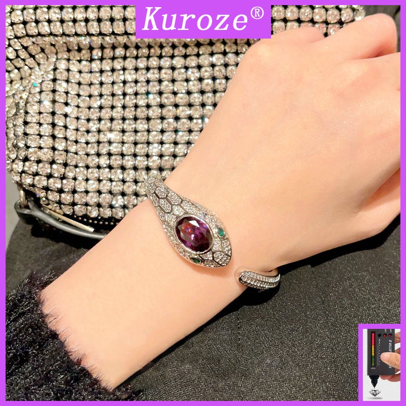 Vòng Tay Kuroze Đính Đá Tím Sang Trọng Phong Cách Vintage