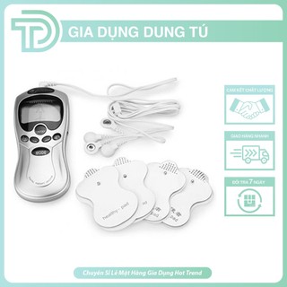 Máy mát xa châm cứu đấm bóp trị liệu xung điện 4 miếng dán