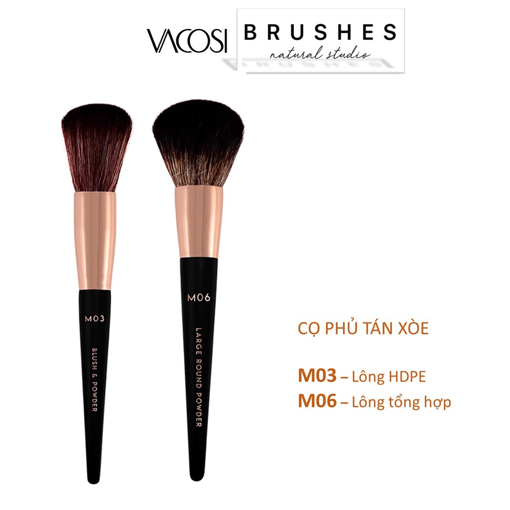 Cọ Má Hồng & Phủ Đầu Tròn VACOSI BLUSH & POWDER BRUSH - M03 / M06 / FP02 Pro