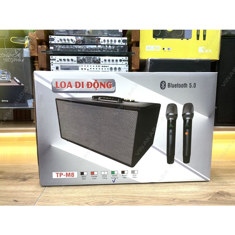 Vỏ thùng loa kéo xách tay 2 tấc đôi K10, loại đẹp, chất lượng, màu ngẫu nhiên + kèm tay xách, KT:56X27X27CM