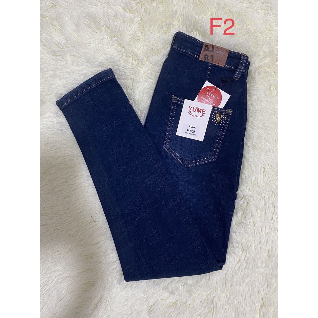 Dài Jean Nữ lưng cao Bigsize có size 26-46 Thương hiệu YuMe  Vải dày và co giãn
