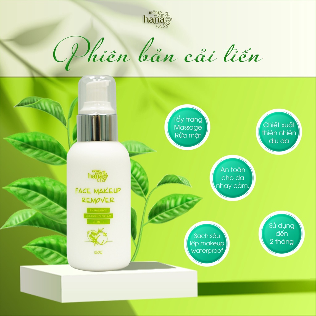 Tẩy Trang Mặt Cao Cấp Dạng Kem RIORI Face Makeup Remover 120g (Mẫu Mới)