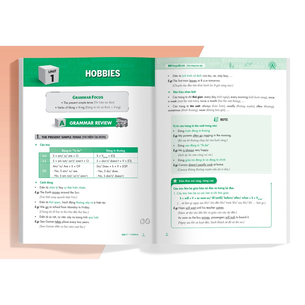 Sách Ngữ pháp Tiếng Anh nâng cao Lớp 7 tập 1