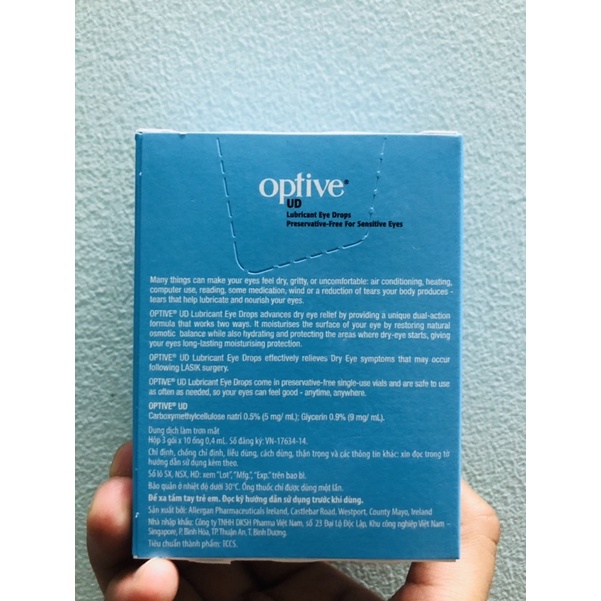 Dung Dịch Nhỏ Mắt Optive UD 0.4ml .