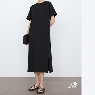 Váy suông dáng dài maxi tay lỡ chất liệu cotton co giãn 4 chiều Thiết kế cao cấp LIOLA - Đầm maxi thun cao cấp form dài