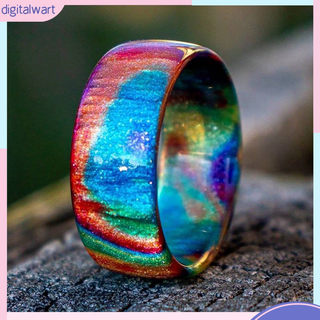 Nhẫn Acrylic Nhiều Màu Bắt Mắt Cho Nữ