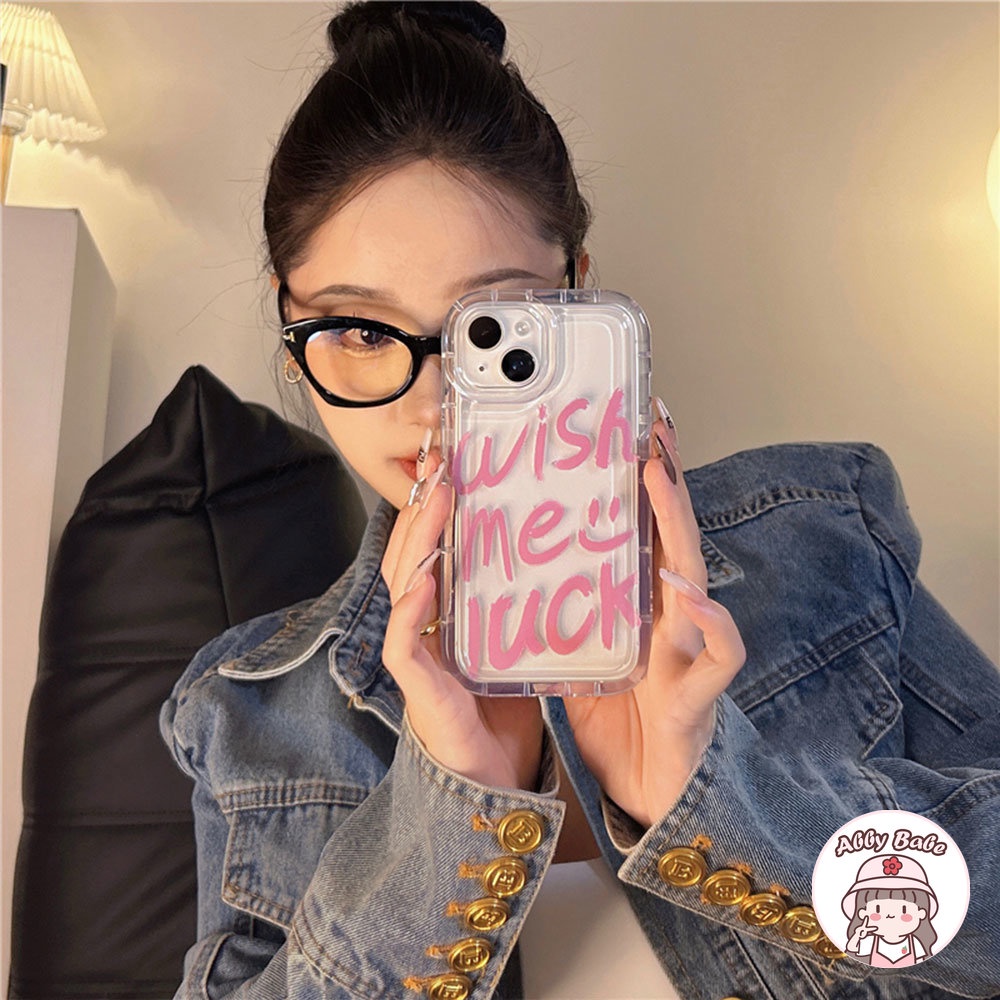 Ốp Điện Thoại TPU Mềm Chống Mồ Hôi In Chữ Get Lucky Cho IPhone 14 Pro Max 13 12 11 Pro Max