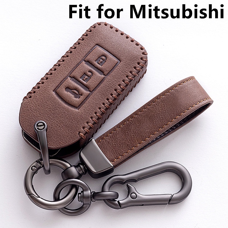 Túi Da TPU Đựng Chìa Khóa Xe Hơi Mitsubishi Outlander 3 ASX Colt Lancer 10 EX Grandis Pajero Thiết Kế 3 Nút Tự Động Thông Minh