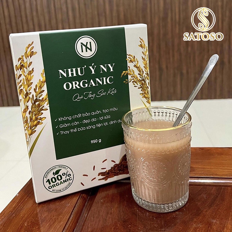 Bột gạo lứt Như Ý lợi sữa, hỗ trợ giảm câm giúp cơ thể nhẹ nhàng tốt cho sức khỏe hộp 800g
