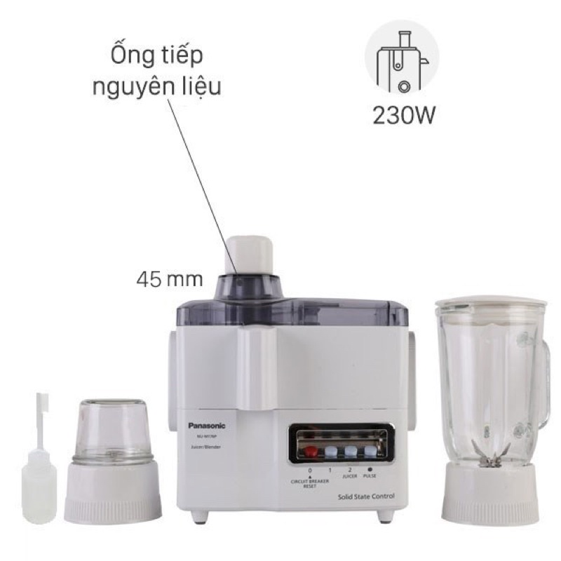 Máy xay ép đa năng Panasonic MJ-M176PWRA trưng bày chính hãng