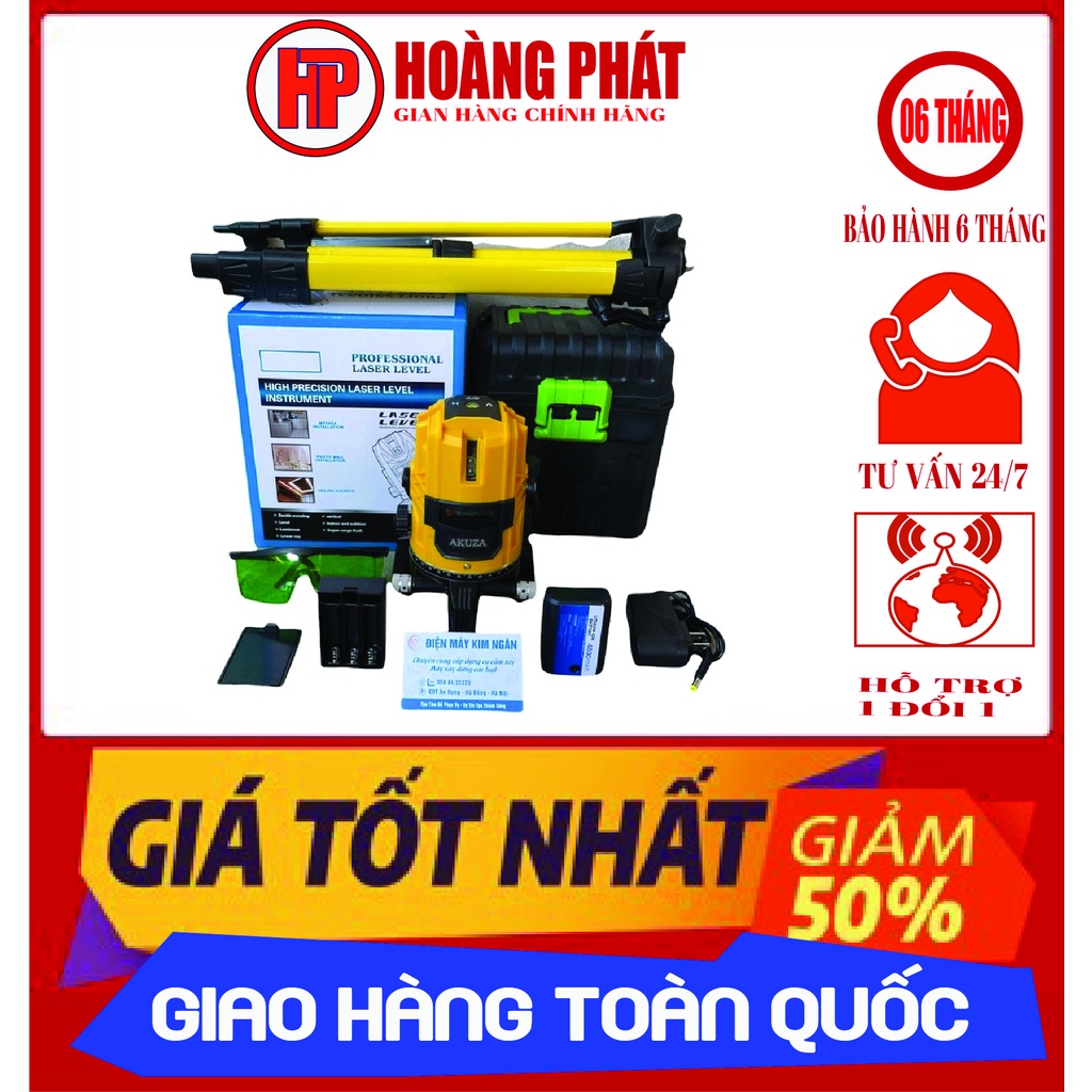 Máy cân bằng laser Akuza AK-O, AK-X, AK-V - Máy cân bằng bắn cốt 5 tia xanh Akuza