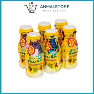 Lốc 6 chai sữa Kun hương trái cây 90ml